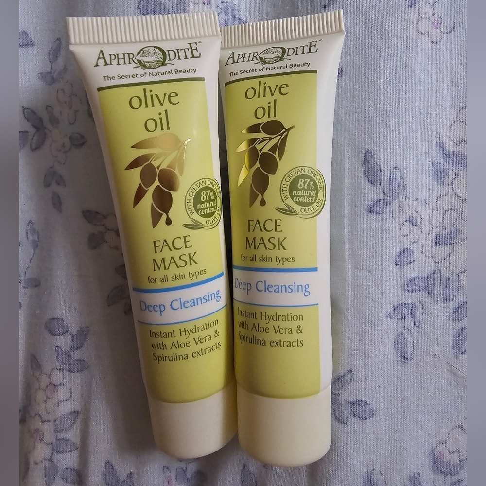 NEW Aphrodite Olive Oil Face Mask Deep Cleansing X 2